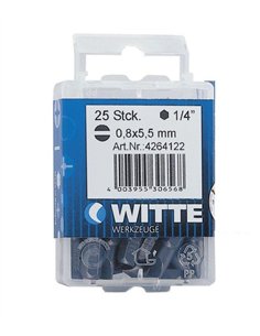 Witte-426431-15 Puntas en cajita de plástico largo 25 mm (PL 4,5 TIN)