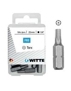Witte-429480-5 Puntas Torx de Seguridad en cajita de plástico largo 25 mm (TS 10)