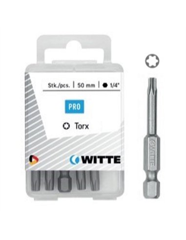 Witte-429608-5 Puntas en cajita de plástico largo 50 mm (T 30)