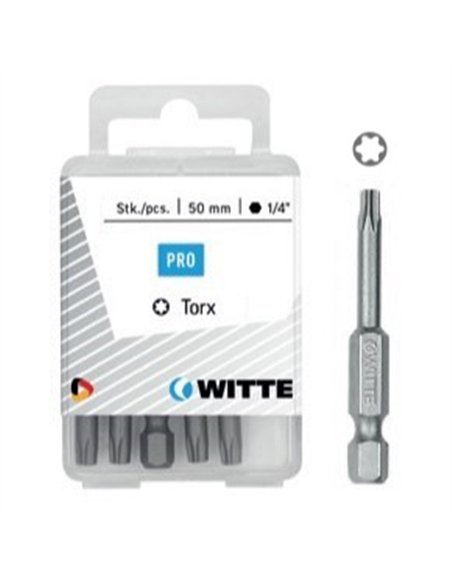 Witte-429608-5 Puntas en cajita de plástico largo 50 mm (T 30)