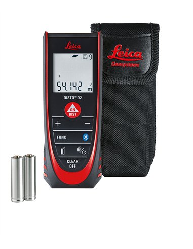 Leica Geosystems-837031-Medidor láser Disto D2 New (Alcance 100 m Precisión ± 1.5 mm)