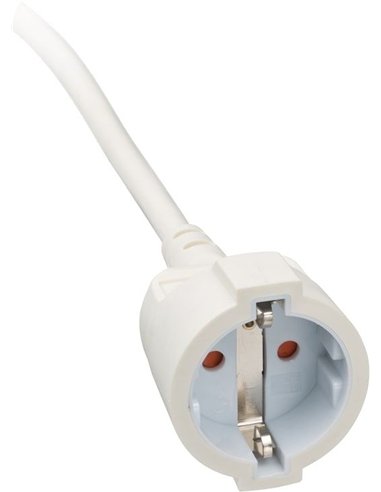Brennenstuhl-1168980220-Alargador eléctrico IP20 H05VV-F3G1,5 de 2 m (Blanco) con clavija plana