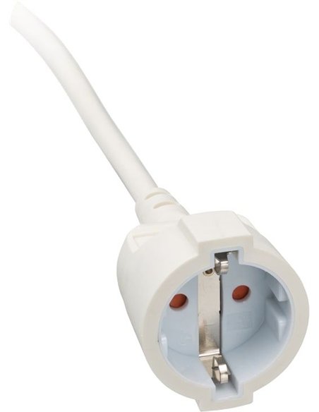 Brennenstuhl-1168980220-Alargador eléctrico IP20 H05VV-F3G1,5 de 2 m (Blanco) con clavija plana