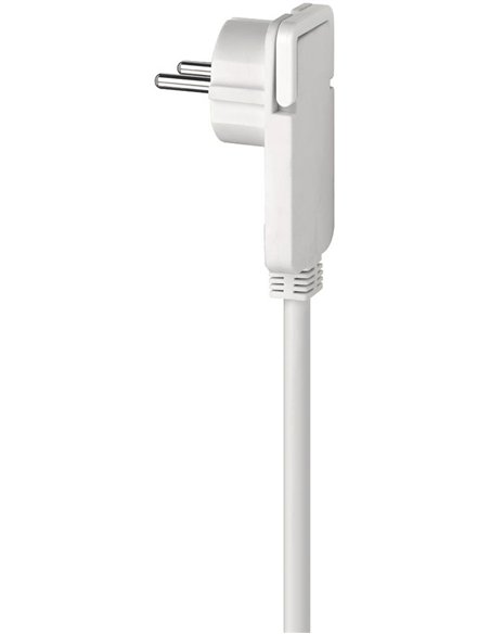 Brennenstuhl-1168980220-Alargador eléctrico IP20 H05VV-F3G1,5 de 2 m (Blanco) con clavija plana