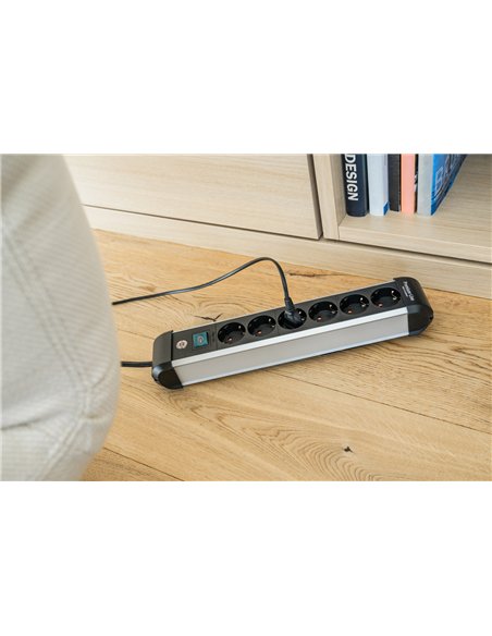 Brennenstuhl-1391030600-Base múltiple Premium-Alu-Line (6 tomas)