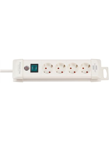 Brennenstuhl-1952260100-Base múltiple Premium-Line blanca con varias posibilidad de instalación y fijación (6 tomas)