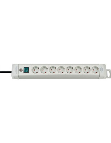 Brennenstuhl-1955540100-Base múltiple Premium-Line gris claro con varias posibilidad de instalación y fijación (4 tomas)