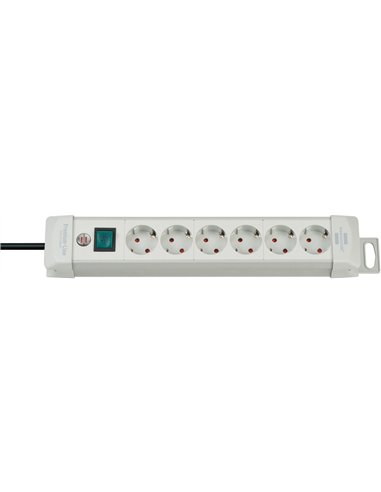 Brennenstuhl-1955500100-Base múltiple Premium-Line gris claro con varias posibilidad de instalación y fijación (10 tomas)