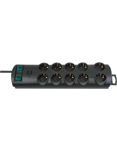 Brennenstuhl-1153300120-Base múltiple Primera-Line negra (10 tomas)