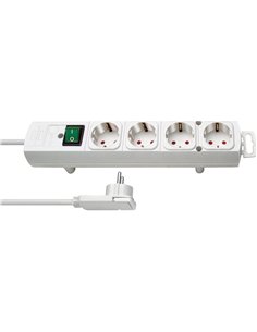 Brennenstuhl-1153320100-Base múltiple Comfort-Line Plus blanca con clavija plana (6 tomas)