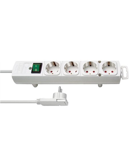 Brennenstuhl-1153320100-Base múltiple Comfort-Line Plus blanca con clavija plana (6 tomas)