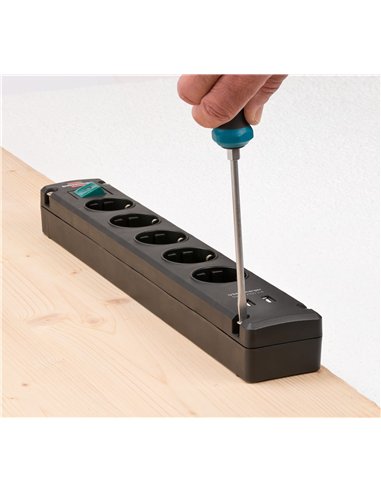 Brennenstuhl-1150660325-Base múltiple Bremounta con puertos USB apta para montaje fijo (color blanco)