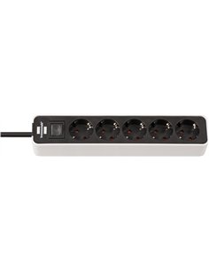 Brennenstuhl-1153230020-Base múltiple Ecolor blanca/ negra con diseño compacto (3 tomas) 2