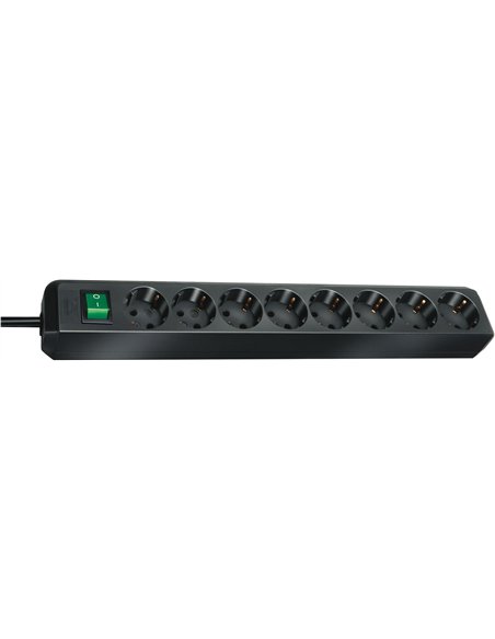 Brennenstuhl-1152300015-Base múltiple Eco-Line negra con interruptor (3 tomas y 1.5 m)