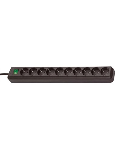 Brennenstuhl-1159300018-Base múltiple Eco-Line negra con interruptor (8 tomas y 3 m)