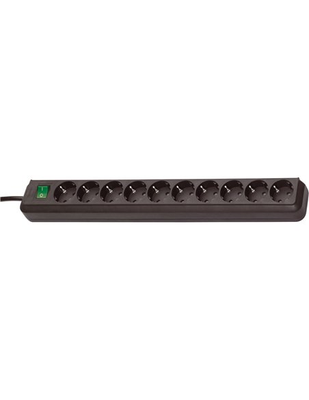 Brennenstuhl-1159300018-Base múltiple Eco-Line negra con interruptor (8 tomas y 3 m)