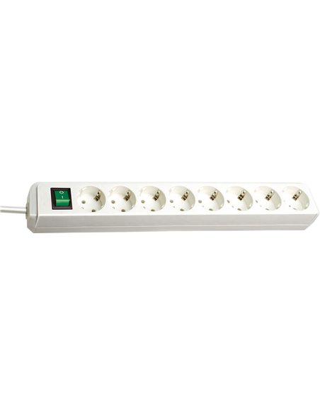 Brennenstuhl-1159520015-Base múltiple Eco-Line blanca con interruptor (6 tomas y 1.5 m)