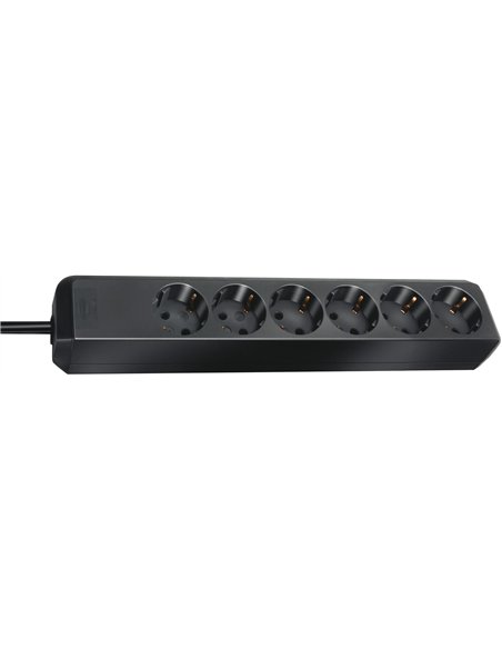 Brennenstuhl-1159400015-Base múltiple Eco-Line negra (6 tomas y 1.5 m)