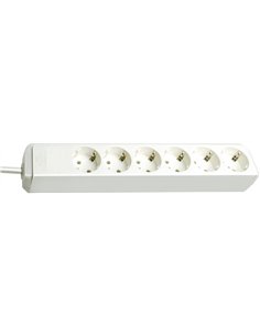 Brennenstuhl-1159420015-Base múltiple Eco-Line blanca (6 tomas y 1.5 m)