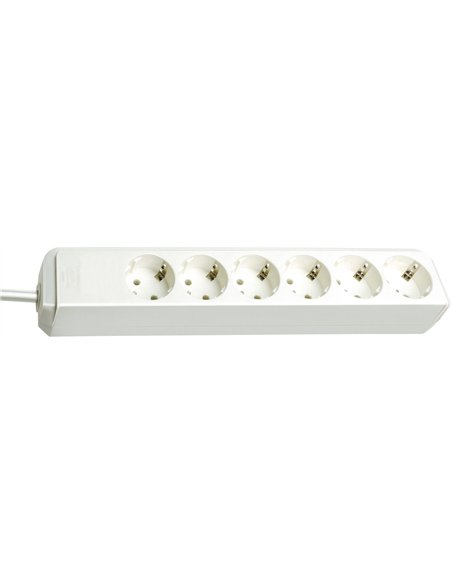 Brennenstuhl-1159420015-Base múltiple Eco-Line blanca (6 tomas y 1.5 m)