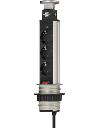 Brennenstuhl-1396200003-Base múltiple retráctil para mesas Tower Power