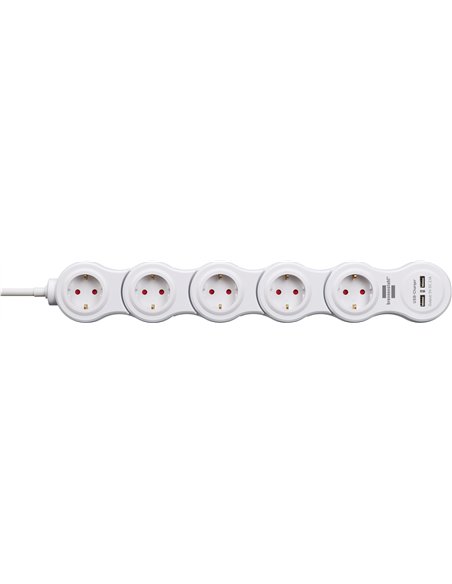 Brennenstuhl-1155350210-Base múltiple maniobrable Vario-Power con puertos USB