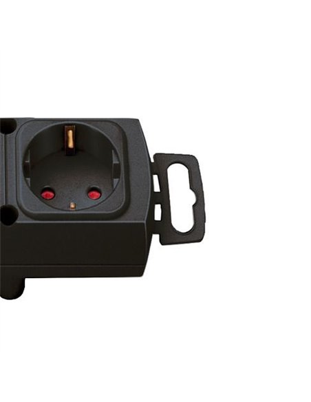 Brennenstuhl-1153100100-Base múltiple Comfort-Line Plus negra con clavija plana (4 tomas)