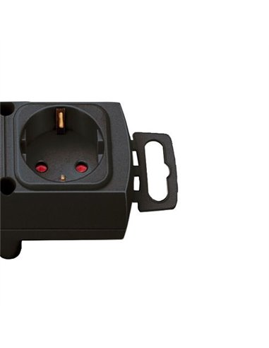 Brennenstuhl-1153300100-Base múltiple Comfort-Line Plus negra con clavija plana (6 tomas)