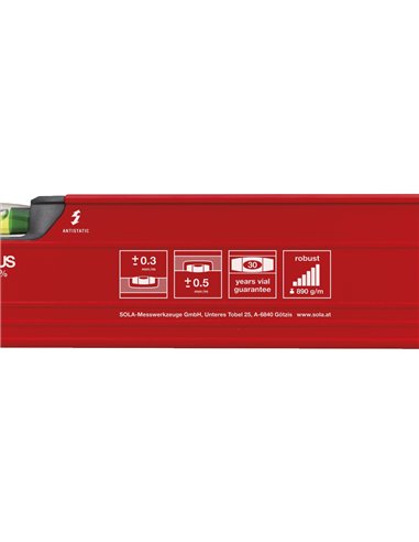 Sola-BIGRED3150-Nivel de burbuja de aluminio BIG RED 3 (150 cm)