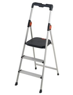 Gierre-B222-Mini escalera ultraligera de aluminio Dekorstep (2 peldaños)