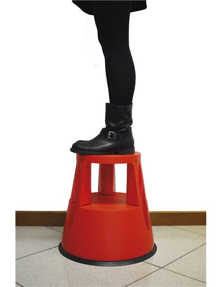 Gierre-B0020-Taburete de plástico con ruedas Rollingstep (241 cm)
