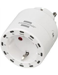 Brennenstuhl-1506130-Enchufe con temporizador de cuenta atrás con 12 opciones de tiempo