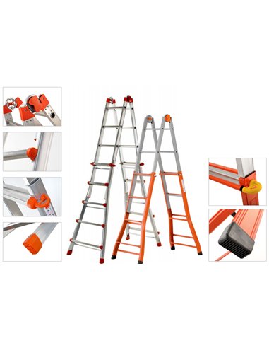 Gierre-D4013-Juego de 4 pies de escaleras PPEPPina MIX125
