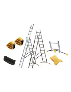 Hailo-D5503H-Juego de 2 tacos para perfiles de 73,5 mm de escaleras HobbyLOT