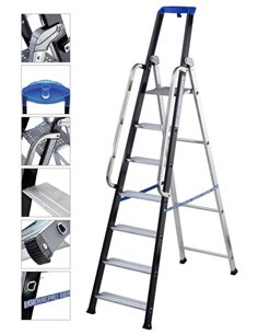 Gierre-D4079-Pasamanos para escaleras Stabila PRO de 6, 7, y 8 peldaños