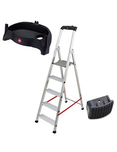 Hailo-D4086-Juego de 4 pies antero-posteriores de escaleras de tijera Alu PRO