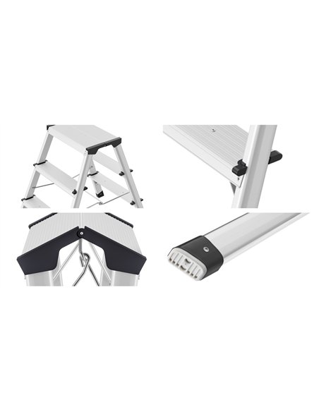 Hailo-9925-001-Juego de 4 extremos de peldaño para taburetes D60 StandardLine