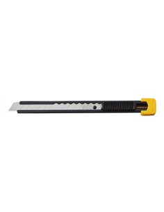 Olfa--S-Cúter compacto de bloqueo automático con mango metálico y cuchilla de 9 mm