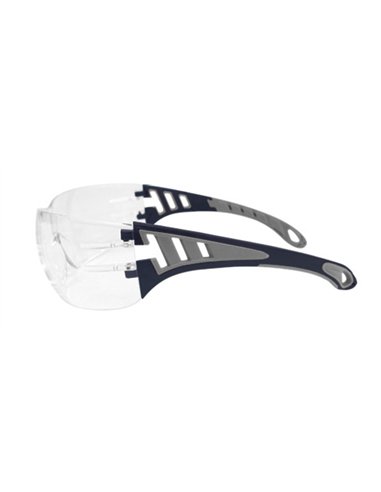 Eagle-EVOTGR-Gafas de seguridad transparentes con patillas grises EVO