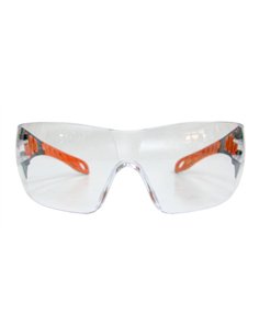Eagle-EVOTO-Gafas de seguridad transparentes con patillas naranjas EVO 2