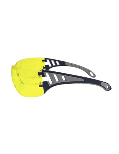 Eagle-EVOYGR-Gafas de seguridad alta visibilidad con patillas grises EVO