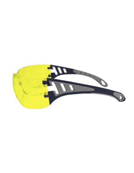 Eagle-EVOYGR-Gafas de seguridad alta visibilidad con patillas grises EVO