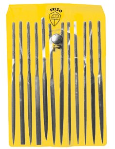 Erizo-LAE12B-Estuche de 12 limas de aguja basta