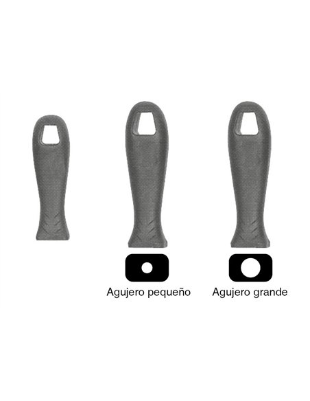 Erizo-MLNAG6-Mango de lima de plástico negro grande con agujero de 6 mm