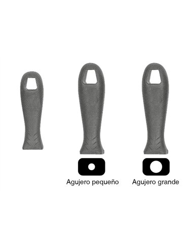Erizo-MLNAG8-Mango de lima de plástico negro grande con agujero de 8 mm