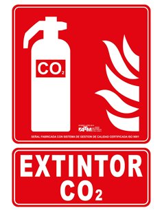 ATM-ASA020-Señal extintor CO2 PVC clase A