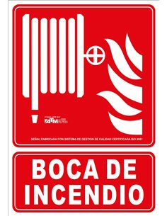 ATM-ASB040-Señal boca de incendio PVC clase B