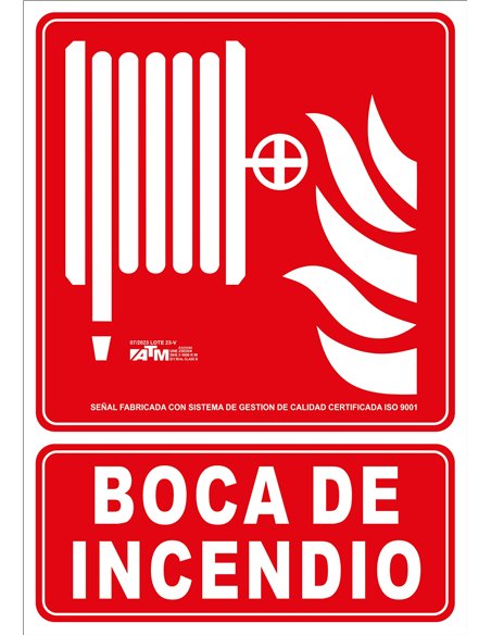 ATM-ASA040-Señal boca de incendio PVC clase A