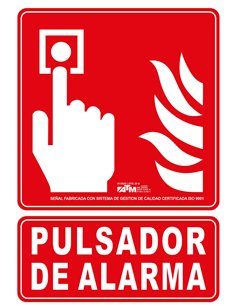 ATM-ASB050-Señal pulsador de alarma PVC clase B