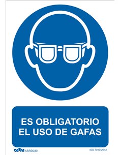 ATM-ASRD030-Señal obligatorio el uso de gafas PVC Glasspack